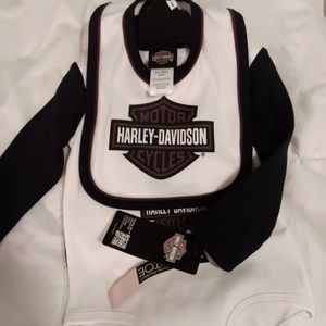 Harley Davidson 3-piece baby set 6/9 months